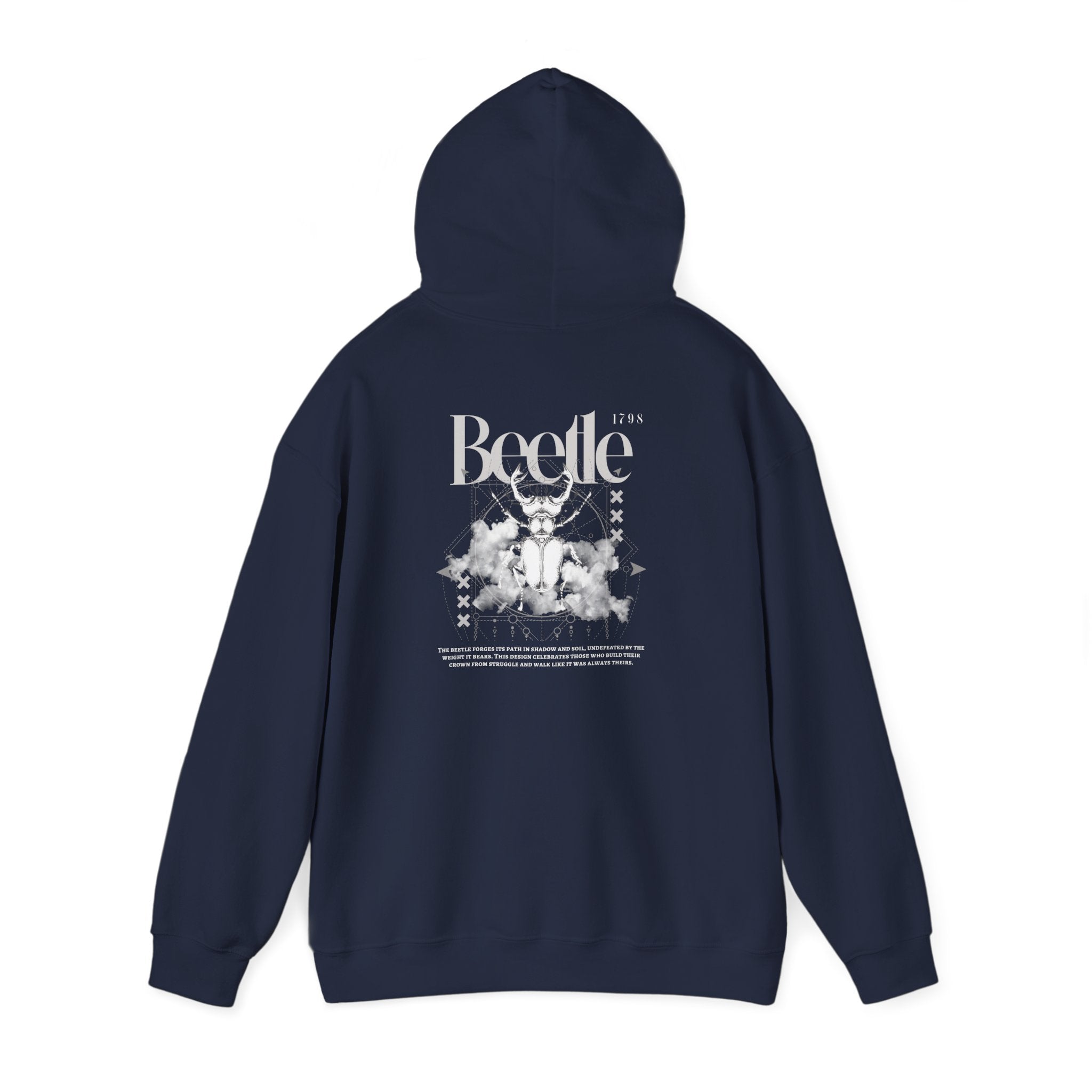 Beetle Crown Hoodie — 'Build Your Crown' Motivational Beetle Design