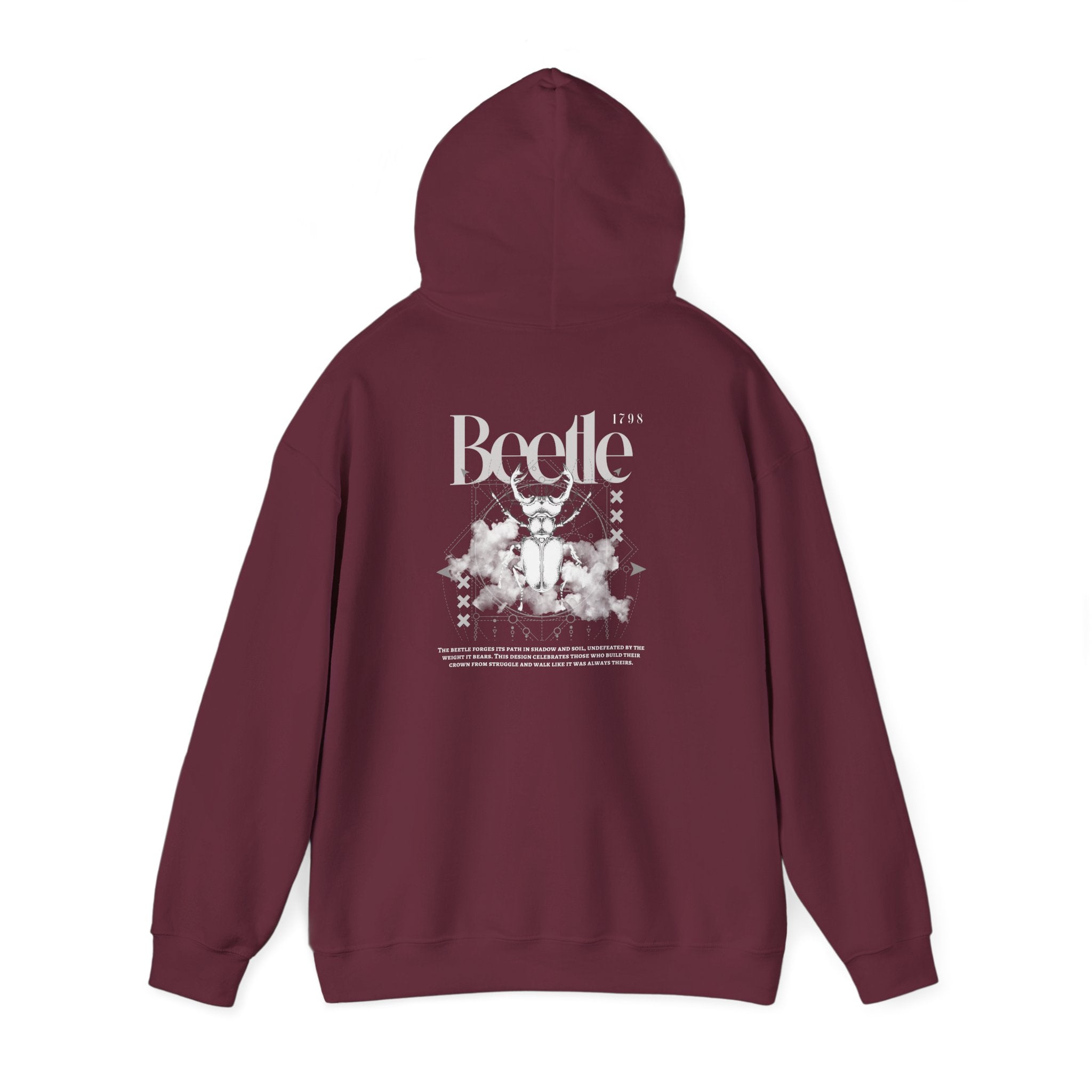 Beetle Crown Hoodie — 'Build Your Crown' Motivational Beetle Design