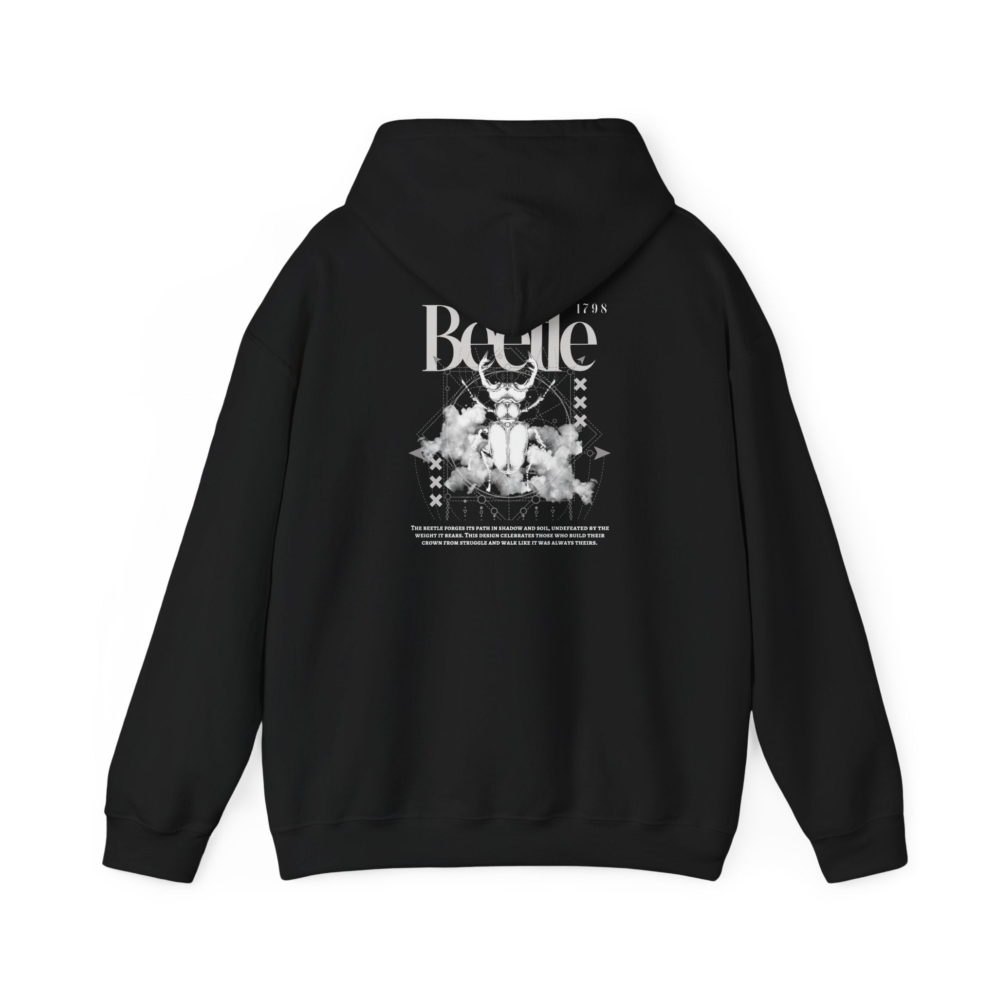 Beetle Crown Hoodie — 'Build Your Crown' Motivational Beetle Design