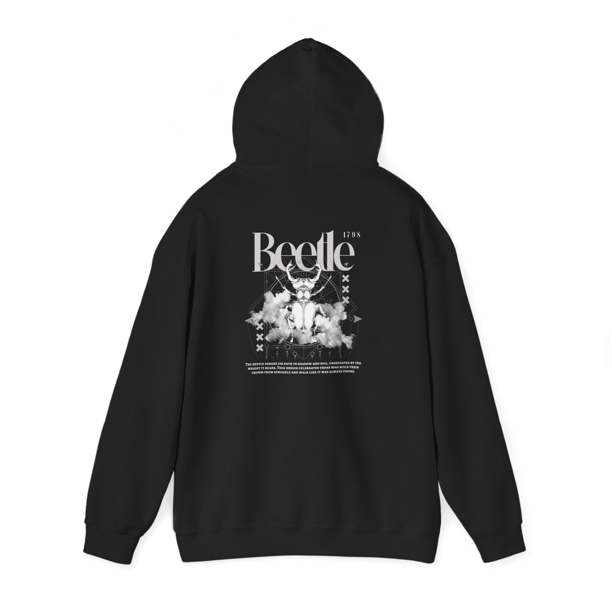 Beetle Crown Hoodie — 'Build Your Crown' Motivational Beetle Design