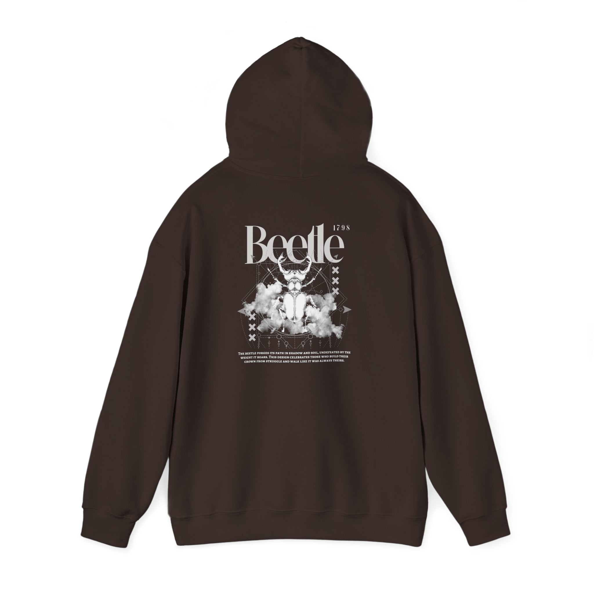 Beetle Crown Hoodie — 'Build Your Crown' Motivational Beetle Design