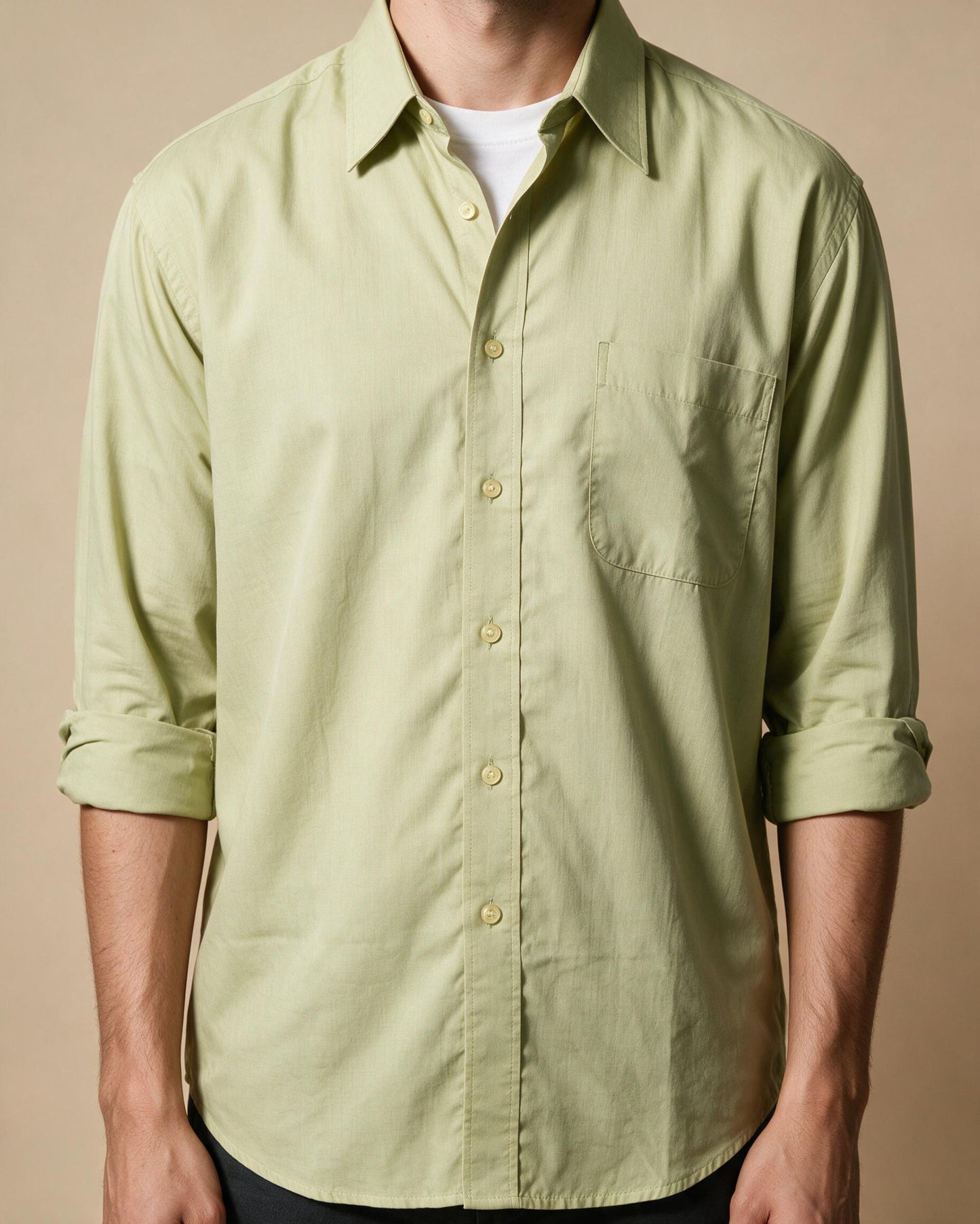 Sage Green Premium Cotton Oxford Shirt – Regular Fit | Smart Casual Long Sleeve